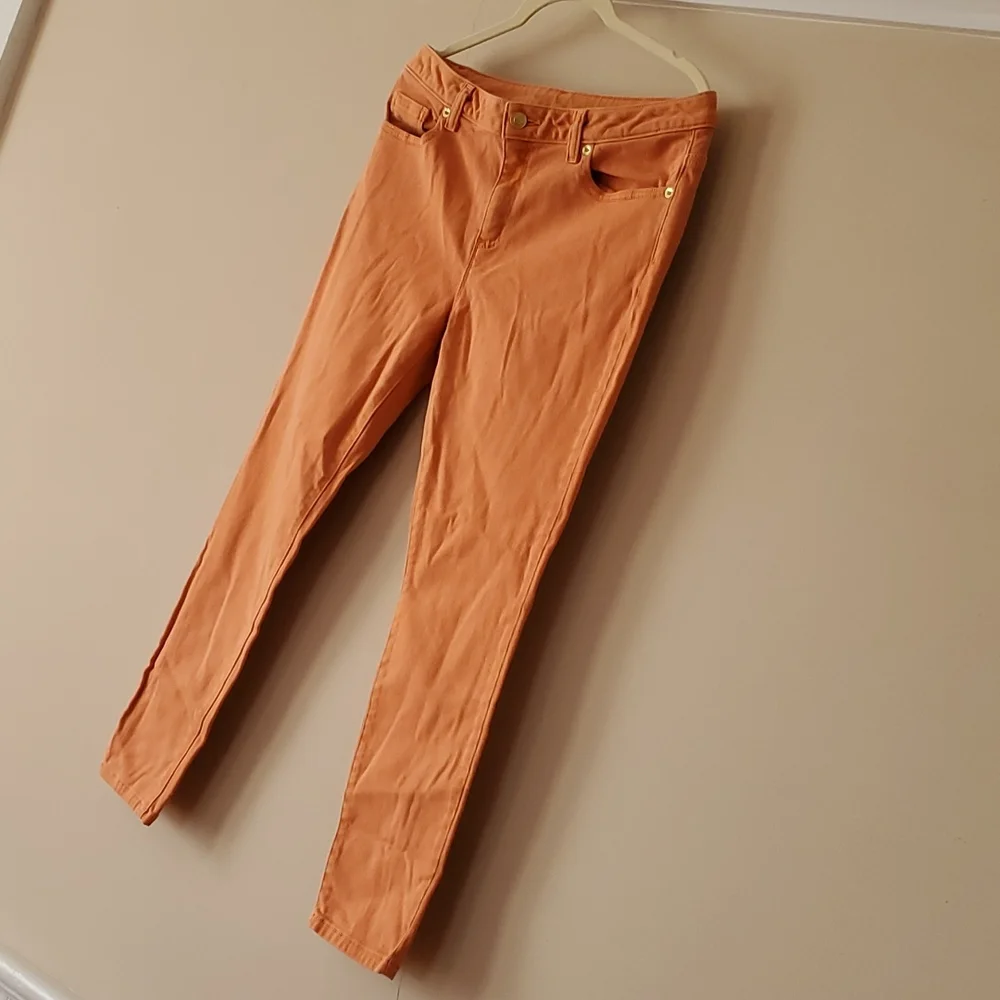 Michael Kors Orange 🍊 Izzy Cropped Skinny pants sz 8